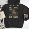 Disc Golf Frisbee Best Dad Par Camo US Flag Golfer Men Hoodie