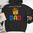 Family Dad Master Builder Building Bricks Blocks Fathers Day Men Hoodie