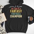 Fantasy Football Dad Champion Vintage Draft Party Men Hoodie