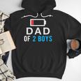 Father's Day Tee Dad Of 2 Boys Man Idea Men Hoodie