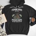 Fishing Rods Are Like Potato Chips Dad Fisherman Men Hoodie