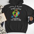 Fun Heart Puzzle Shirts Dad Autism Awareness Family Support Men Hoodie