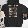 Grandpa Veteran Fathers Day Dad Veteran Camo American Flag Men Hoodie