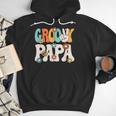 Groovy Papa Dad Retro Hippie 60s 70s Party Outfit Men Men Hoodie