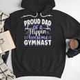 Gymnastics Watercolor Proud Dad Of A Flippin Awesome Gymnast Men Hoodie
