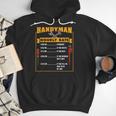 Handyman Hourly Rate Fathers Day Dad Men Hoodie