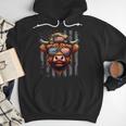 Highland Cow 4th July USA Flag Dad Father America Men Boys Men Hoodie Highland Cow 4th July USA Flag Dad Father America Men Boys Men Hoodie
