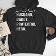Husband Daddy Protector Hero For Dad Wife Small Men Hoodie
