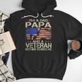 I'm A Dad Papa And Veteran Retro Dad Papa Grandpa Men Hoodie