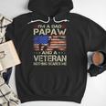 I'm A Dad Papaw And Veteran Retro Dad Papa Grandpa Men Hoodie