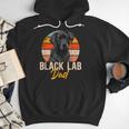 Lab Dad Retro Black Labrador Owner Men Hoodie