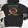 Leveled Up To Dad Of Twins Video Gamer Gaming Men Hoodie