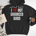 I Love Hot Divorced Dads Red Hearts Men Hoodie