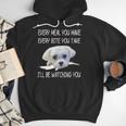 Maltese Dog Watching Owner Quote Puppy Mom Dad Men Women Girls Kids Men Hoodie