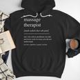 Massage Therapist Definition Women Mom Dad Men Hoodie