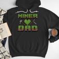 Miner Dad Birthday Boy Party Video Gamer Pixel Men Hoodie