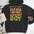 Mom And Dad Mama Birthday Boy Building Bricks Family Party Men Hoodie