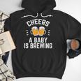 New Dad Baby Shower Cheers A Baby Is Brewing Men Hoodie New Dad Baby Shower Cheers A Baby Is Brewing Men Hoodie