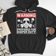 New Dad Prepared For Diaper Duty Daddy Diaper Duty Men Hoodie New Dad Prepared For Diaper Duty Daddy Diaper Duty Men Hoodie