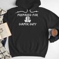 New Dad Prepared For Diaper Duty Saying Quote Men Hoodie