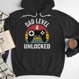 New Dad Shirt Dad Level 4 Unlocked For 4 Kids Gaming Men Hoodie
