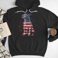 Patriotic Pitbull American Flag 4th Of July Dog Pitbull Dad Men Hoodie
