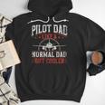 Pilot Dad Like A Normal Dad But Cooler Plane Aviator Pilot Men Hoodie