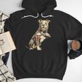 Pitbull I Love Dad Pit Bull Terrier Pettie Dog Owner Father Men Hoodie