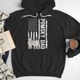 Pomsky Dad American Flag Pomsky Owner Pomsky Lover Men Hoodie