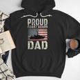 Proud Coast Guard Dad USCG American Flag T-Shirt Men Hoodie