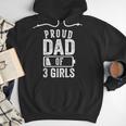 Proud Dad Of 3 Girls Daddy Of Three Daughters Men Hoodie