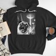 Pug Alien UFO Taking a Selfie Dog Mom Dad Men Hoodie
