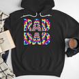 Rad Dad Trippy Hippie Tie-Dye Rainbow 70s Vibes Novelty Men Hoodie