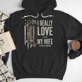 I Really Love It When My Wife Lets Me Go Hunting Dad Men Hoodie