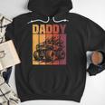 Retro Monster Truck Daddy Matching Family Birthday Party Men Hoodie