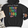 Rockin' Since 1986 Vintage Rockstar 40th Birthday Mom Dad 40 Men Hoodie Rockin' Since 1986 Vintage Rockstar 40th Birthday Mom Dad 40 Men Hoodie