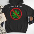 Say No Cannabis Anti-Marijuana Retro Weed Parent Dad Mom Men Hoodie