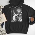 Siberian Husky Alien UFO Taking a Selfie Dog Mom Dad Men Hoodie