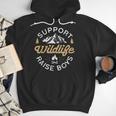 Support Wildlife Raise Boys Parent Mom & Dad Men Hoodie