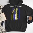 T21 Dad American Flag Down Syndrome Awareness Men Hoodie