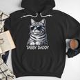 Tabby Daddy Cat Dad Graphic Grey Tabby Cat Lover Men Hoodie