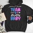 Team Healthy Baby Gender Reveal Pregnancy Mom Dad Men Hoodie