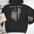 Thin Blue Line Proud Dad Police Family T-Shirt Men Hoodie