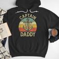 Vintage Captain Daddy Boat Pontoon Dad Fishing Sailor Anchor Men Hoodie