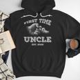Vintage First Time Uncle 2026 Hand Dad Baby Father's Day Men Hoodie