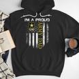 Vintage I'm A Proud Army Dad With American Flag Men Hoodie