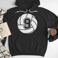 Volleyball Player 9 Volleyball Mom Dad Jersey Number 9 Men Hoodie