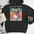 Welsh Corgi Pembroke Dog Corgi Dad -Adults Small Classic Fit Short Sleeve Cotton Polyester Blend Men Hoodie