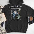 Wizard Dragon Fantasy Football Player Literal Dad Joke Men Hoodie
