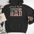 Wrestling Dad American Flag Matching For Dads Of Wrestlers Men Hoodie